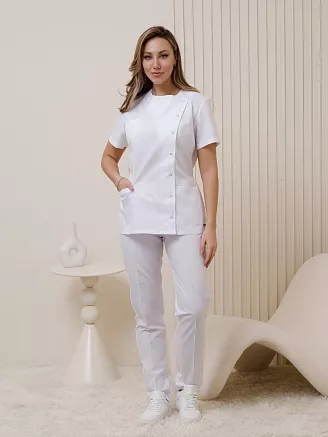 Костюм медицинский женский М-132 Тиси / белый