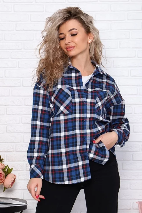 Женская туника 57045 / сине-красный