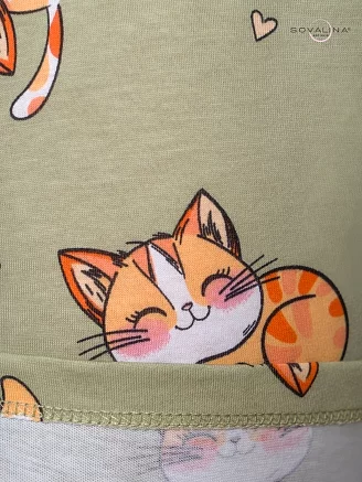 Детский костюм с легинсами Мун / рыжий котик, терракот