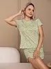 Женская пижама с шортами мод.2181/5 / Зеленый №1