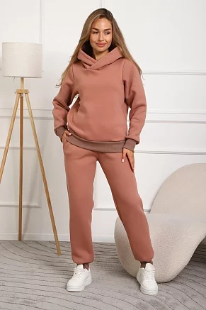 Женский костюм с брюками 88404 / коричневый