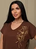 Женская футболка мод.2226 / Коричневый №3