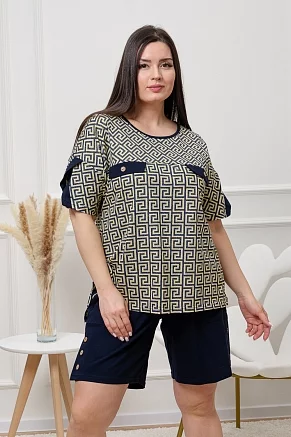 Женский костюм с шортами 8465 / меандр