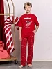 Детский костюм с брюками для мальчика Новогодние забавы-2 / красный