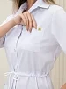 Халат медицинский женский М-078 Вискоза/Стрейч / белый №4
