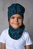 Детская шапка Матрица Синий