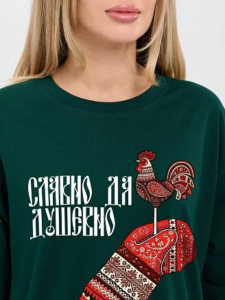 Женская футболка Сувенир-3 / темно-зеленый