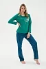 Пижама женская Today длинный рукав / Петроль №10