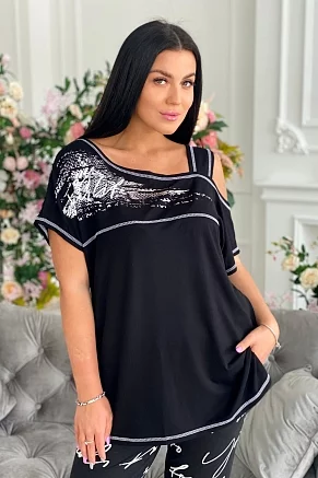 Женская туника 9042 / черный