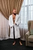 Халат махровый с капюшоном / белый №13