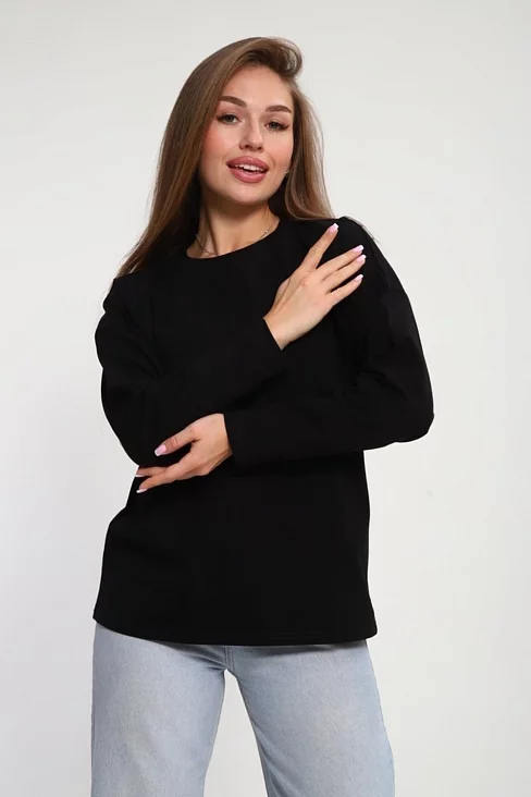 Женский лонгслив 85907 / черный