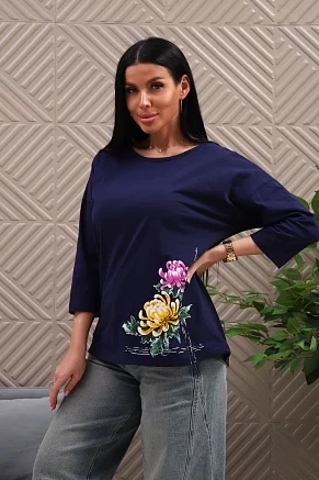 Женская туника 29537 / темно-синий