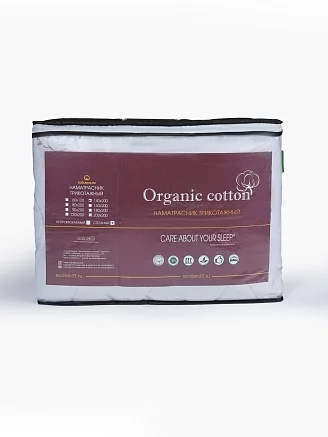 Наматрасник стеганый с бортом Коттон/Cotton / 200 гр/м2