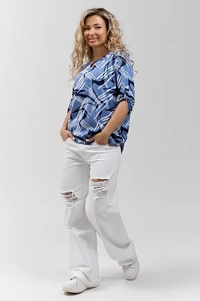 Женская туника 37027 / синий