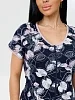 Женский халат Х-81(К) / Синий (листья) №4