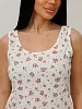 Женская пижама с шортами П-100(Каш) / Молочный (цветы) №4