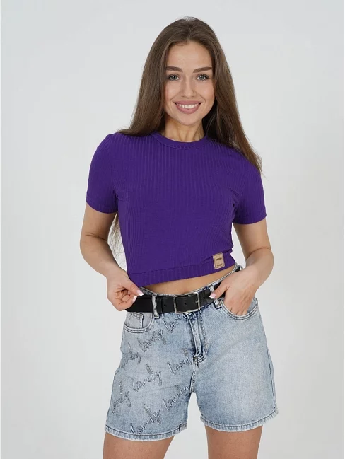 Женский кроп топ Афина / Фиолетовый