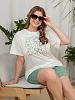 Костюм женский с шортами Сюрприз К-968 / молочный №7