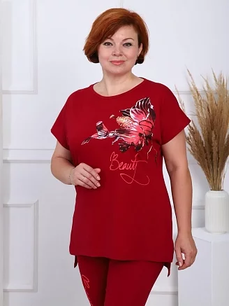 Костюм женский с бриджами Калиста/Калипта / бордо