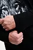 Мужской лонгслив 8514/1 / черный+волк №1