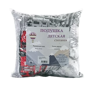 Стеганая декоративная подушка 40x40 перкаль / Лондон