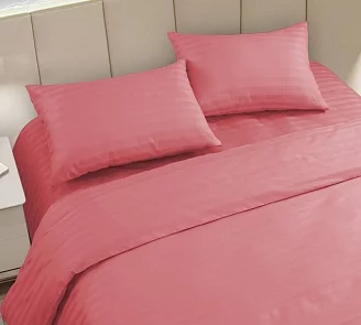 Постельное белье Comfy Satin страйп / Терракотовый