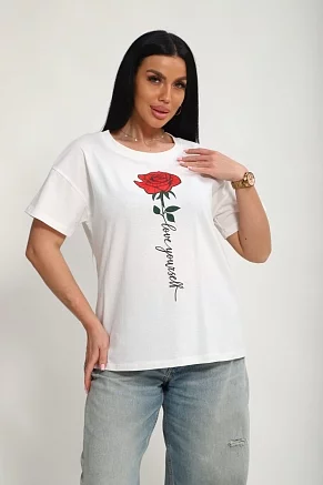 Женская футболка 85676 / белый