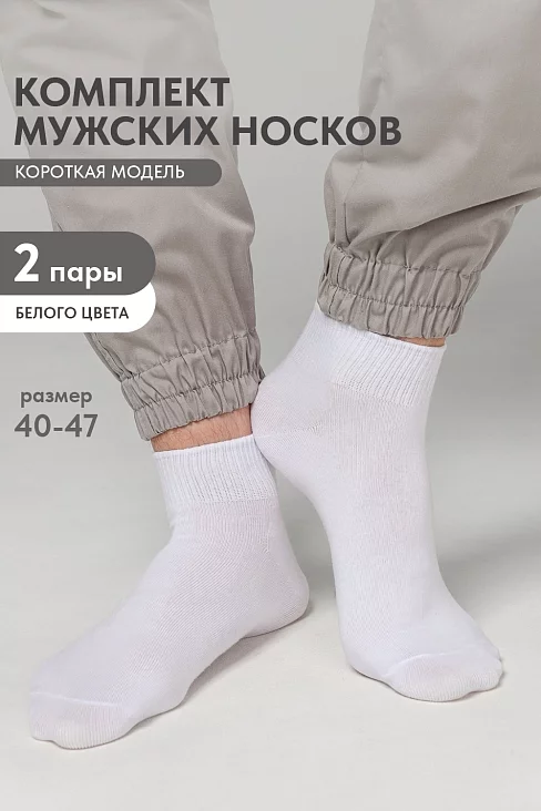 Носки мужские стандарт Универсал (набор 2 пары) / белый