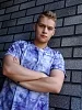 Мужская футболка оверсайз 88177 / фиолетовый №8
