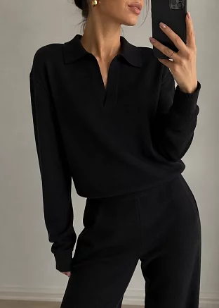 Женский костюм с брюками 14637 / черный