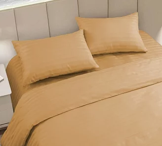 Постельное белье Comfy Satin страйп / Горчичный