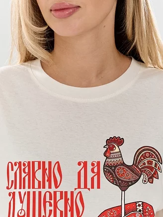 Женская футболка Сувенир-3 / молочный