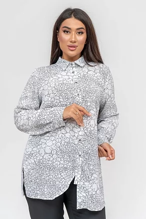Женский костюм с брюками 31858 / белый
