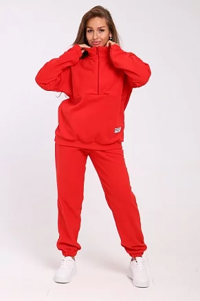 Женский костюм с брюками 35354 / красный