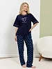 Женский костюм с брюками Теа-1 / тёмно-синий