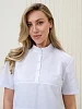 Костюм медицинский женский М-118 Тиси / белый/баклажан №9