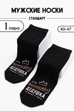 Носки мужские стандарт Дедушка / черный