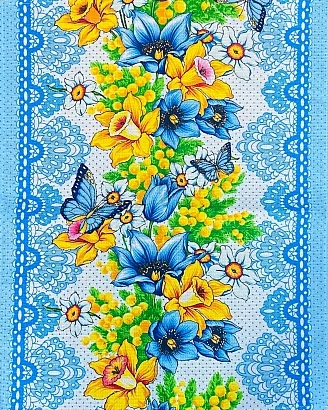Полотенце кухонное вафельное полотно купон / В ассортименте