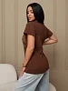 Женская футболка мод.2226 / Коричневый №2