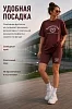 Женский костюм с велосипедками КЛ5 / Бордовый (надписи) №1