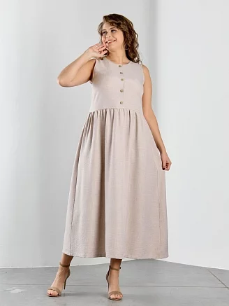 Женское платье "Женский каприз-1" / бежевый