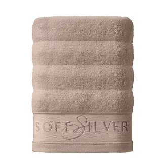 Полотенце махровое 550 гр/м2 "Soft Silver" / 70/140 Песчаный берег