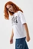 Женская футболка 8506/1 / леопард+белый №6