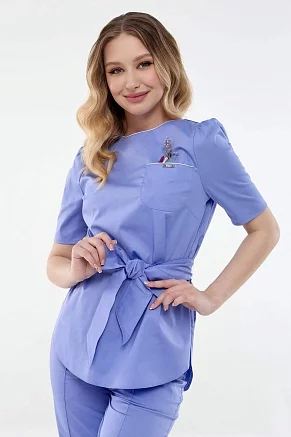 Блуза медицинская женская 3-80-04-1 / Сиреневая