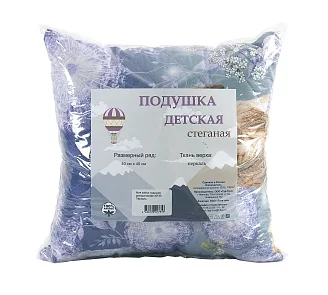 Стеганая декоративная подушка 40x40 перкаль / Моя зайка