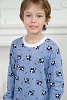 Пижама подростковая из джемпера и брюк из кулирки / Коровы голубой №4