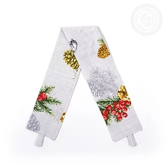 Комплект штор для кухни с подхватом / Серебряный звон