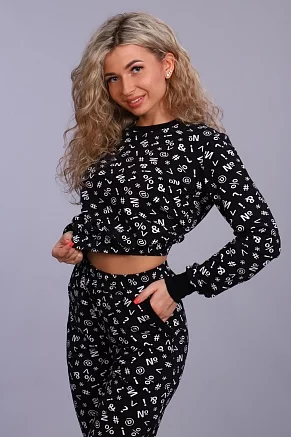 Женский свитшот 15337 / черный