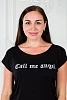 Футболка женская Лирика Call me angel / Чёрный №3