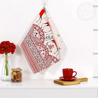 Полотенце кухонное рогожка / Былины
